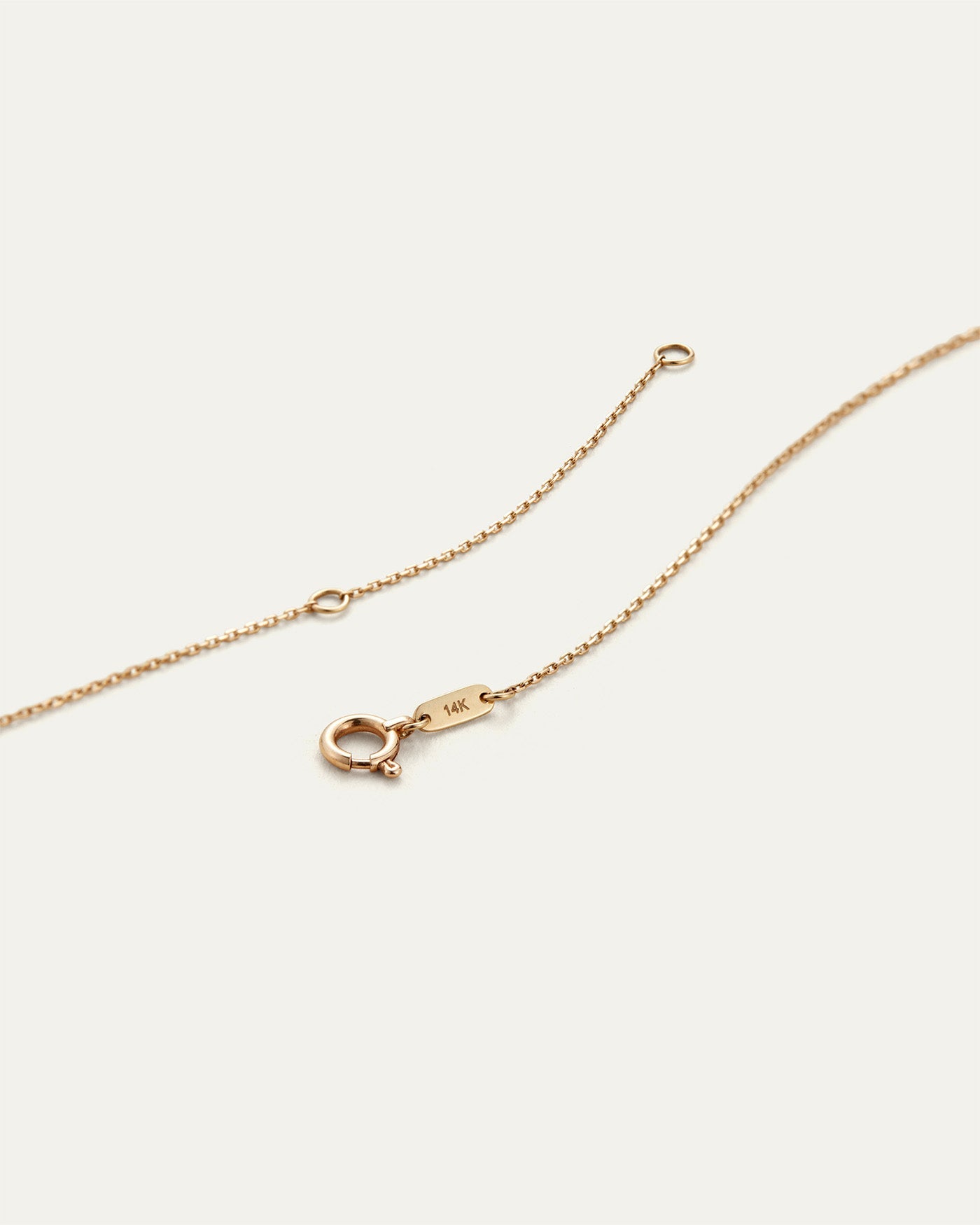 14K Gold Bubble Letter Necklace - U