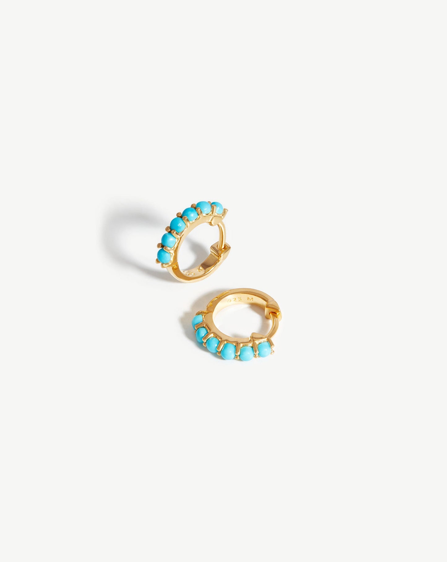 Gemstone Huggies | 18ct Gold Vermeil/Turquoise