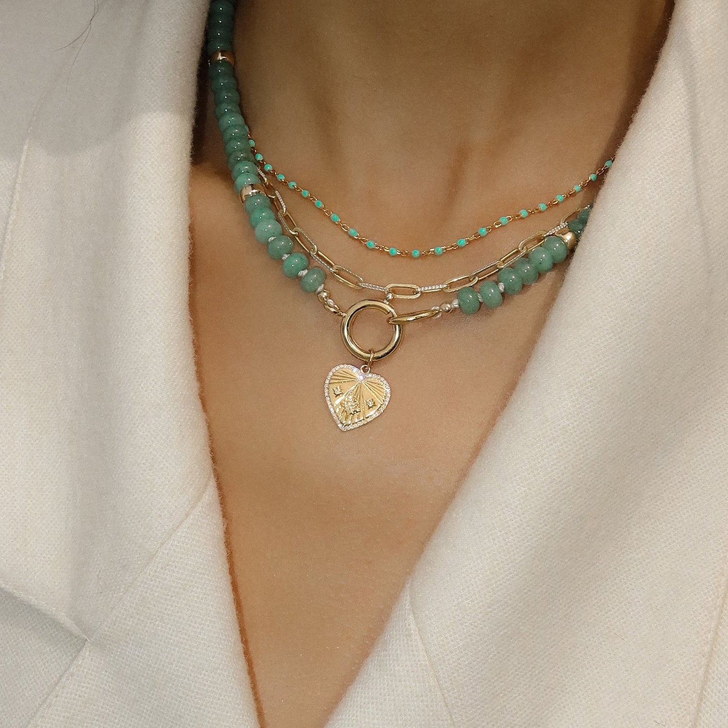 Candy Chain Necklace | Turquoise & Silver